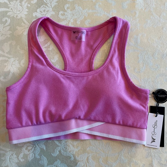 Jessica Simpson Pink Sports Bra and Shorts Set - Picture 8 of 13